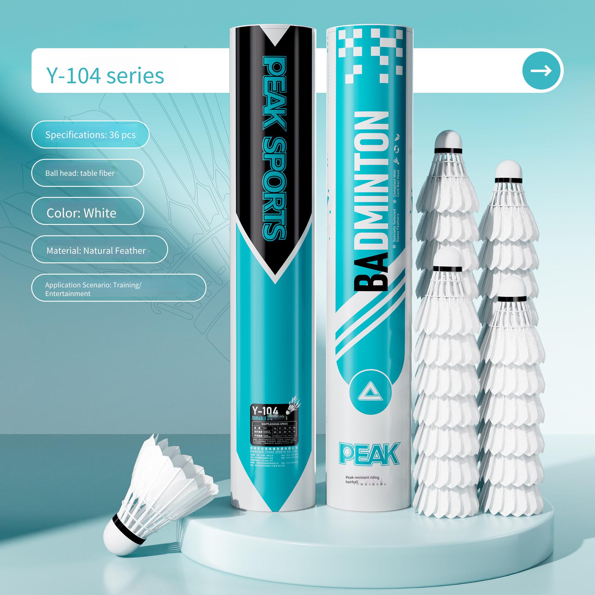 Feather Shuttlecock - PEAK Kaz Tüyü Badminton Topu Resmi